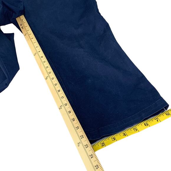 Liz Claiborne Crop Capri Straight Stretchy Chino Pants Mid Rise Size 6 Navy Blue - Picture 10 of 11